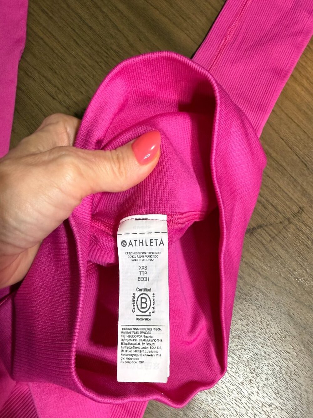 Athleta Ribbed High Rise Leggings Bright Pink XXS Worn Once